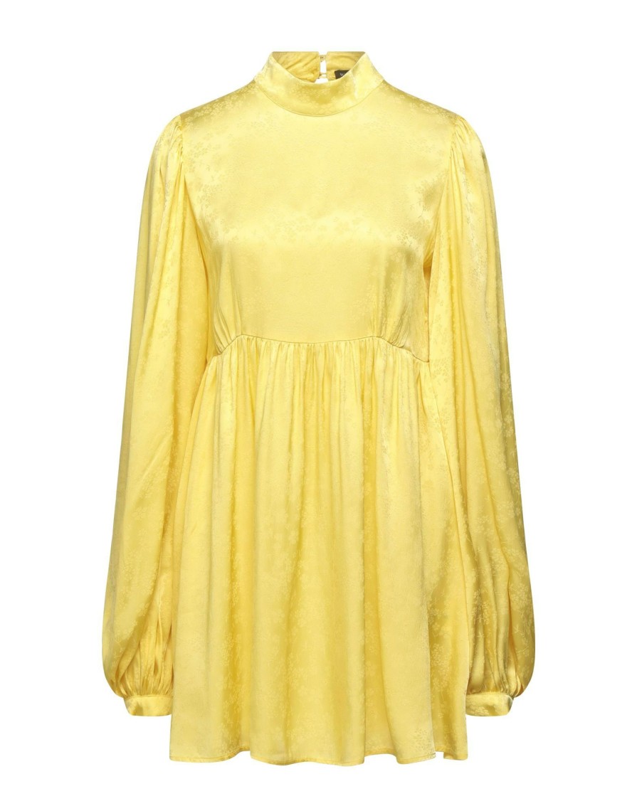 Dresses * | Wandering Short Dress For Women Yellow