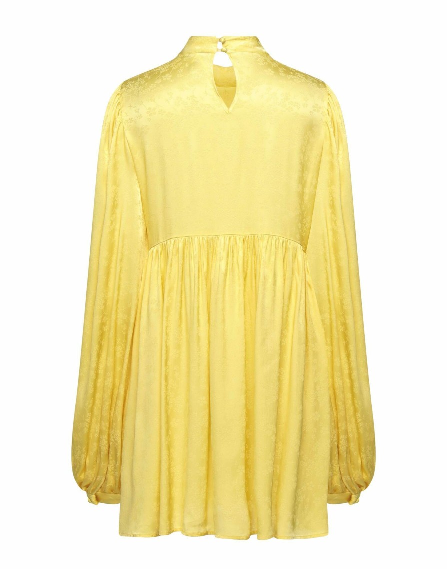 Dresses * | Wandering Short Dress For Women Yellow