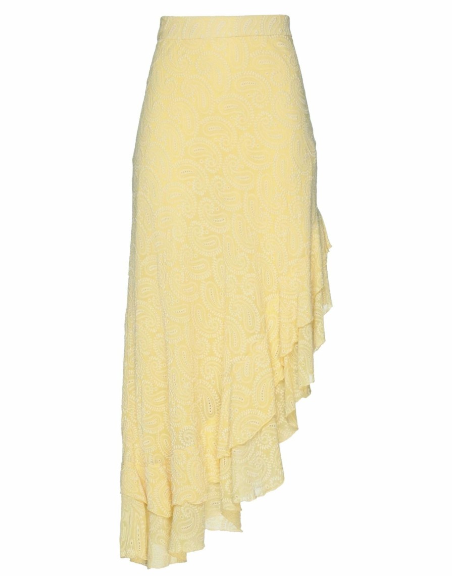 Skirts * | Wandering Midi Skirt For Women Yellow