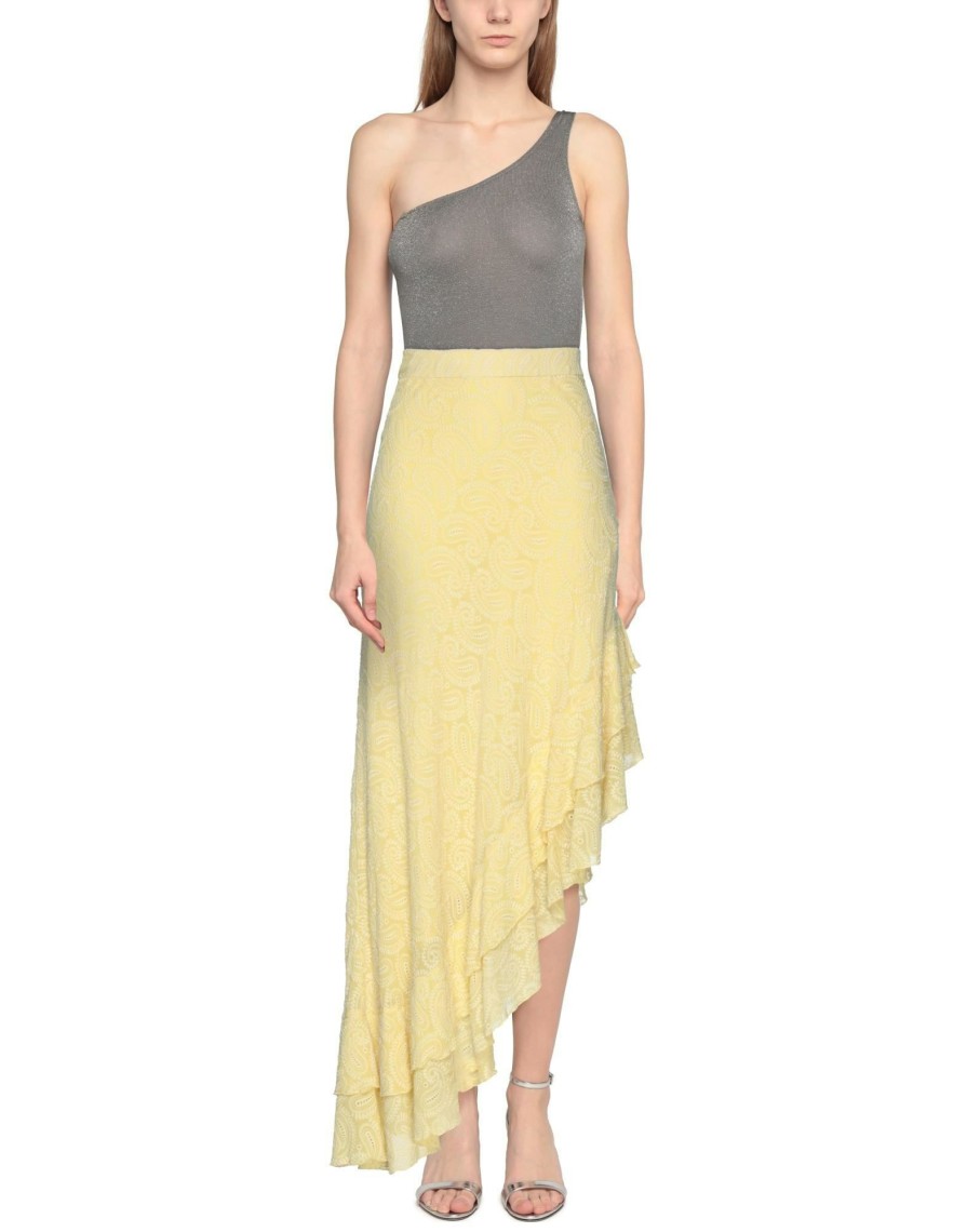 Skirts * | Wandering Midi Skirt For Women Yellow