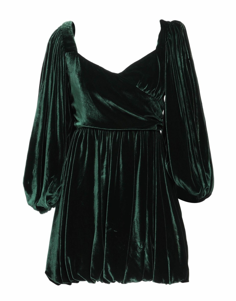 Dresses * | Wandering Short Dress For Women Dark Green