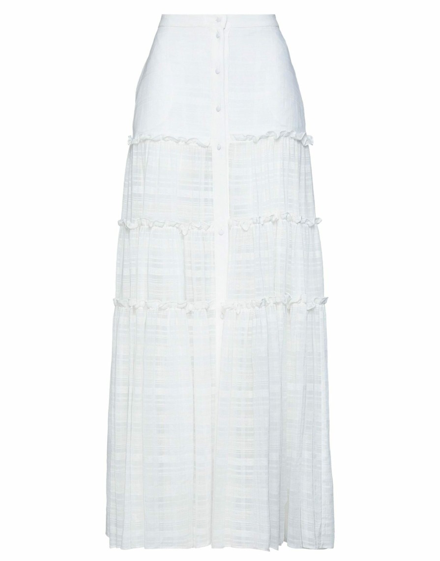 Skirts * | Wandering Maxi Skirts For Women White