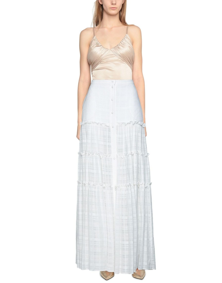 Skirts * | Wandering Maxi Skirts For Women White