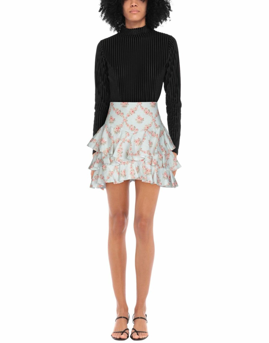 Skirts * | Wandering Mini Skirt For Women Sky Blue