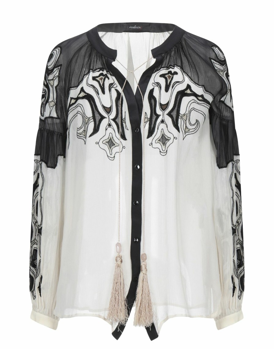 Shirts * | Wandering Patterned Shirts & Blouses For Women Ivory